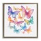 Stupell Industries Rainbow Butterflies Rabble Floating Frame, design by Creative Studio